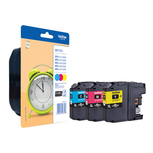 Brother LC125XLRBWBP ink cartridge 3 pc(s) Original Cyan, Magenta, Yellow Brother LC125XLRBWBP ink cartridge 3 pc(s) Original Cyan, Magenta, Yellow